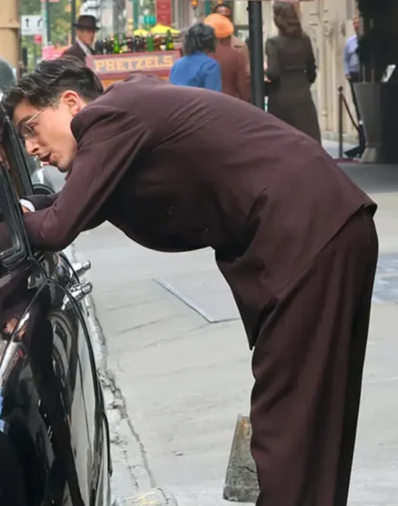 Marty Supreme 2025 Timothee Chalamet Brown Blazer