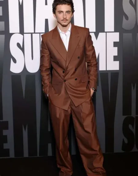 Marty Supreme 2026 Timothee Chalamet Brown Blazer
