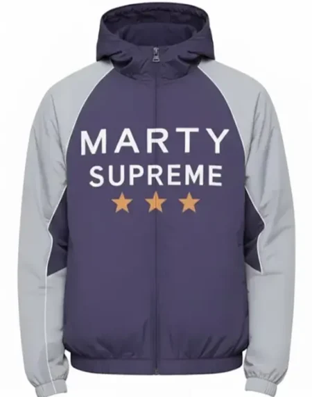 Marty Supreme Anthony Edwards Hooded Purple Jacket