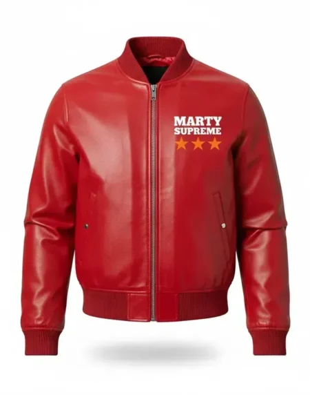 Marty Supreme Bomber Red Jacket