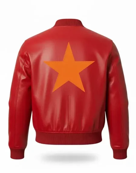 Marty Supreme Bomber Red Jacket Back