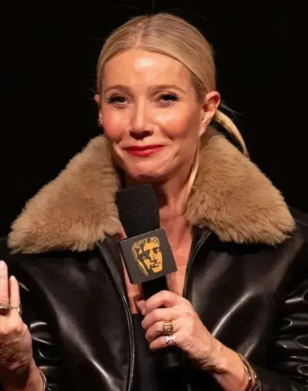 Marty Supreme Premier Gwyneth Paltrow Black Jacket