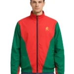 Marty Supreme Timothee Chalamet Red and Green Jacket