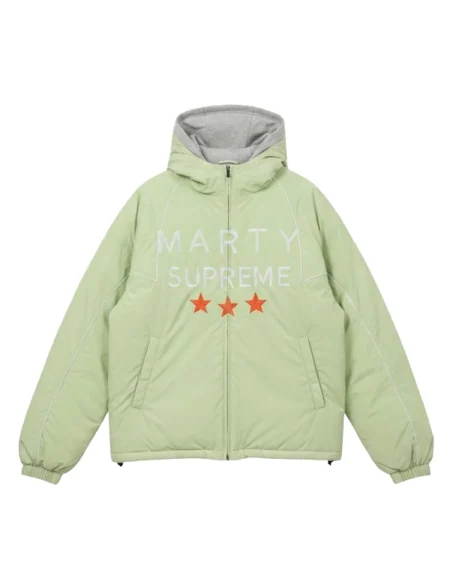 Marty Supreme Timothée Chalamet Sage Green Jacket