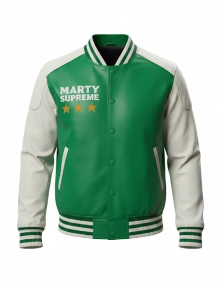 Marty Supreme Varsity Leather Jacket