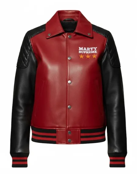 Marty Supreme Womens Red Varsity Jacket