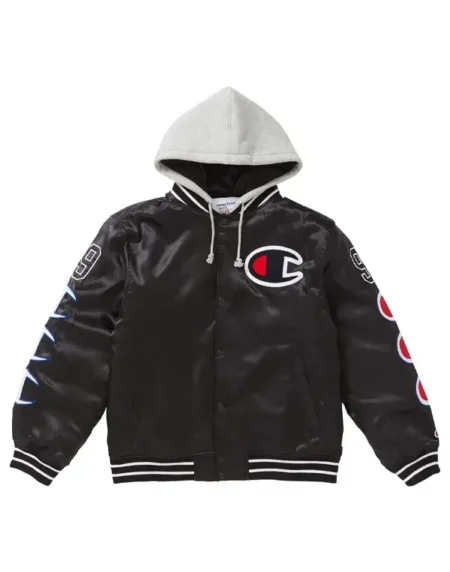 Supreme FW18 Black Champion Hooded Jacket