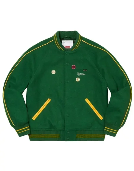 Supreme Its All Bollocks Varsity Green Jacket
