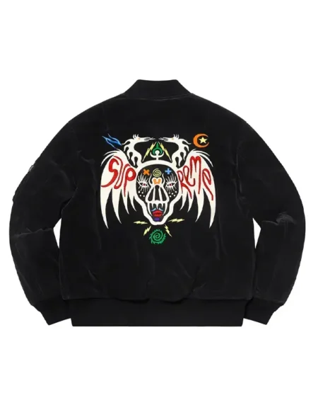 Supreme x Clayton Patterson Black Jacket Back