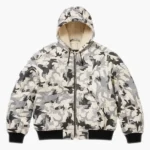 Schott Shearling Hooded Work Jacket