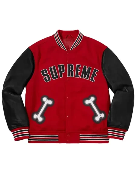 Supreme Bone Letterman Varsity Jacket
