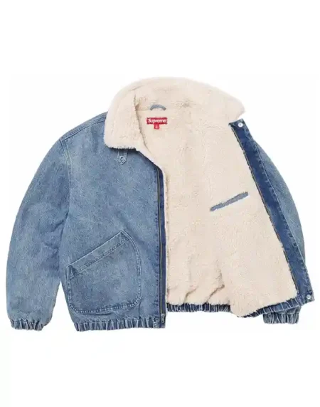 Supreme Faux Shearling Lined Bomber Jacket