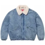 Supreme Faux Shearling Lined Denim Jacket