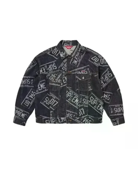 Supreme License Plate Black Jacket
