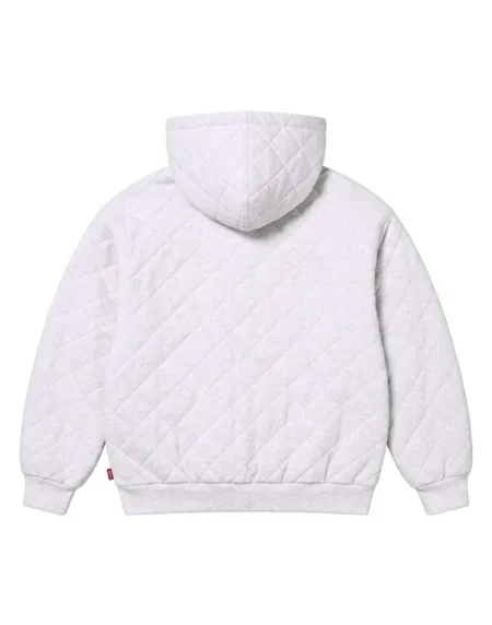 Supreme Quilted Gray Hoodie