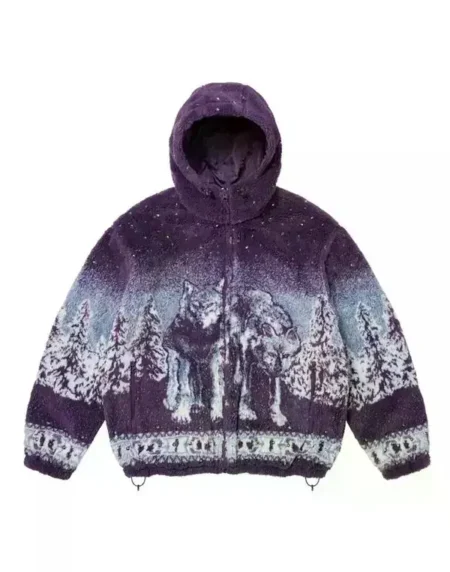 Supreme Reversible Purple Hooded