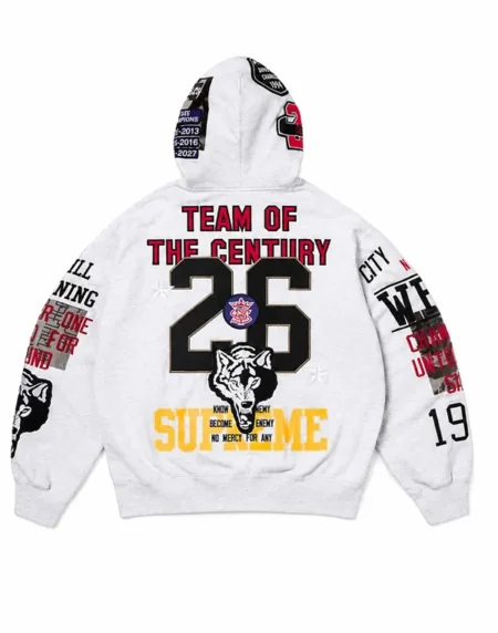 Supreme Warriors Hooded Gray Hoodie