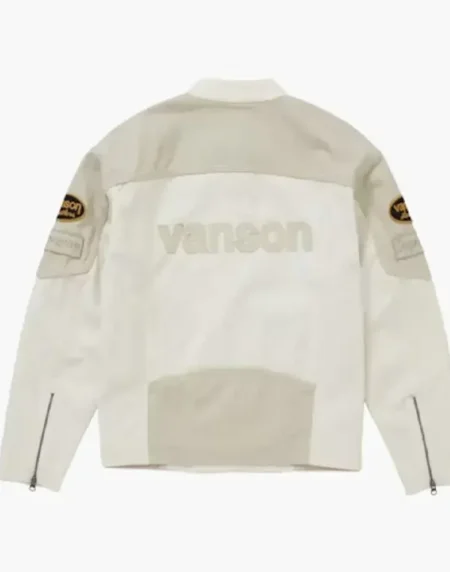 Vanson Leathers Cordura Cotton White Back