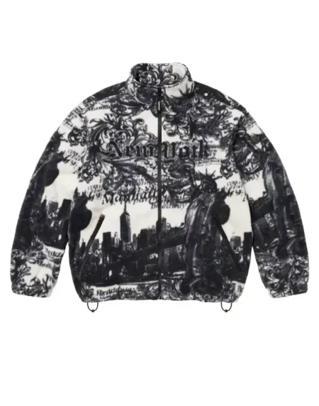 Supreme Black Fleece Printed Jacket