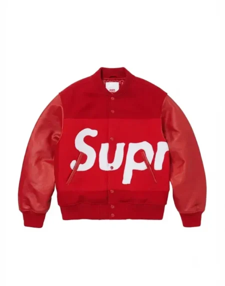 Supreme Chenille Logo Red Jacket