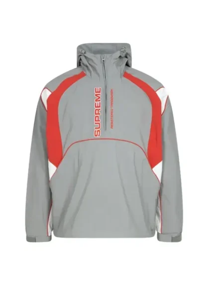 Supreme Panelled Hooded Gray Jacket