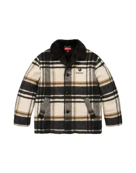 Supreme Cream Plaid Coat