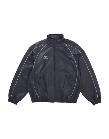 Supreme Umbro Track Leather Black Jacket