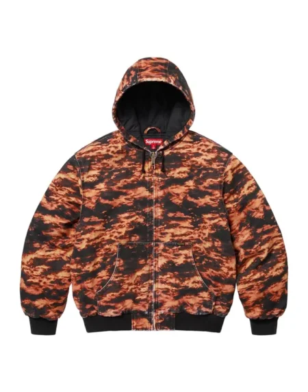 Supreme AOI Embroidered Orange Jacket