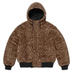 Supreme Leopard Hooded Wool Jacket