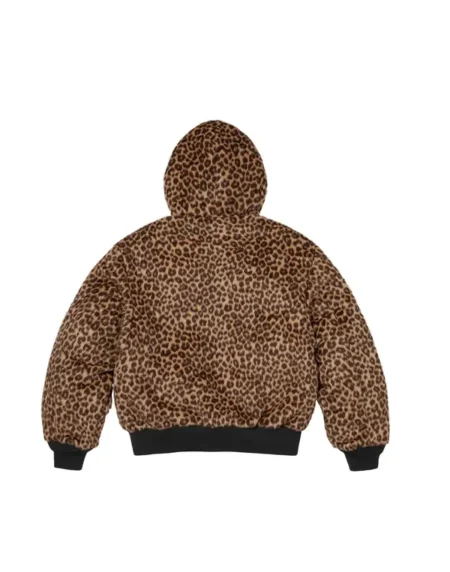 Supreme Leopard Hooded Bomber Jacket