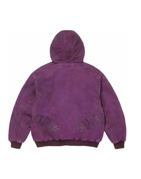 Supreme Applique Hooded Purple Jacket