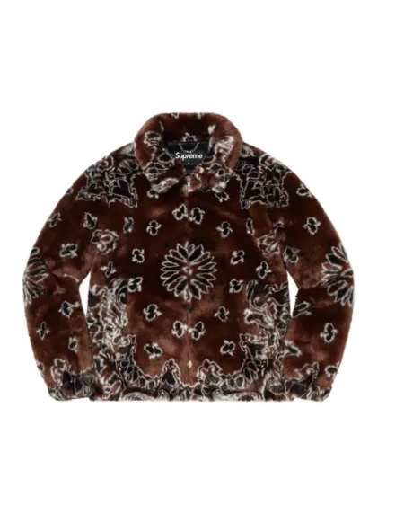 Supreme Bandana Bomber Brown Jacket