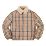 Supreme Burberry Beige Puffer Jacket