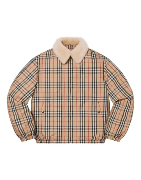 Supreme Burberry Beige Puffer Jacket