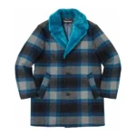 Supreme Plaid Blue Car Coat