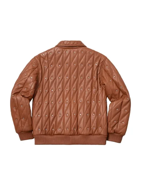 Supreme Quilted Studded Leather Jacket