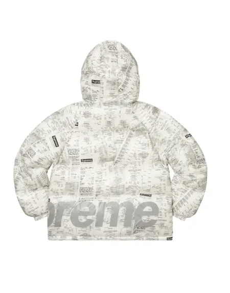 Supreme Receipts Hooded White Jacket