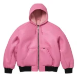 Supreme Schott Hooded Pink Jacket