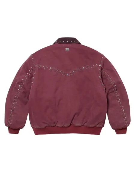 Supreme Simon Studded Work Burgundy Jacket