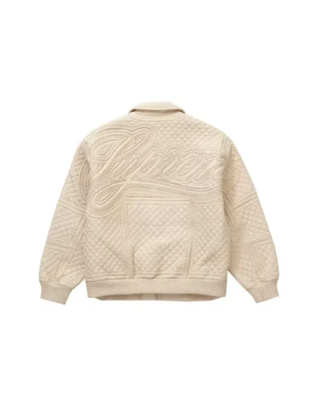 Supreme Studded Quilted White Jacket