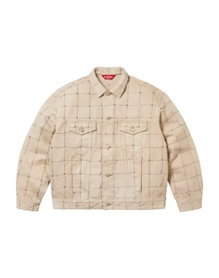 Supreme Studded Seam Beige Jacket