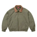 Supreme Leather Utility Green Jacket