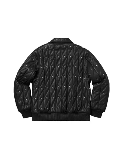 Supreme Quilted Studded Leather Jacket