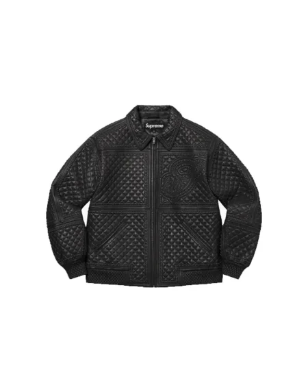 Supreme Black Studded Quilted Jacket